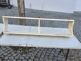 Wandregal Holz weiss mit Haken gebrauchter Zustand