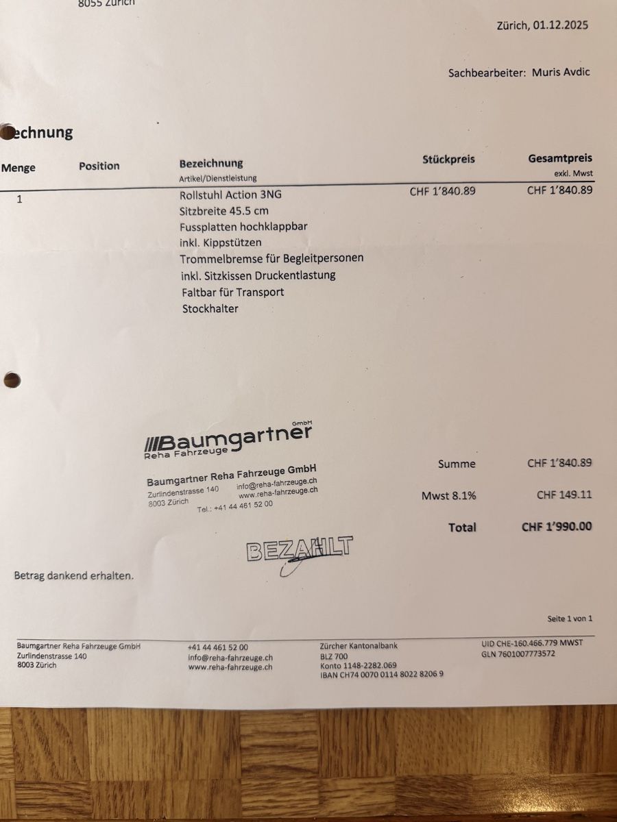 Sedie a rotelle: Rollstuhl Invacare Action 3NG Sitzbreite 45.5 cm – Nuovo (secondo la descrizione) da Winterthur venduto da Simu66 5