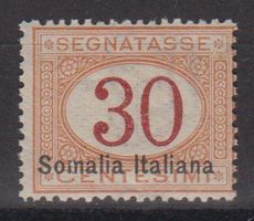 SOMALIA ITALIANA 1909 30 C Portomarke **