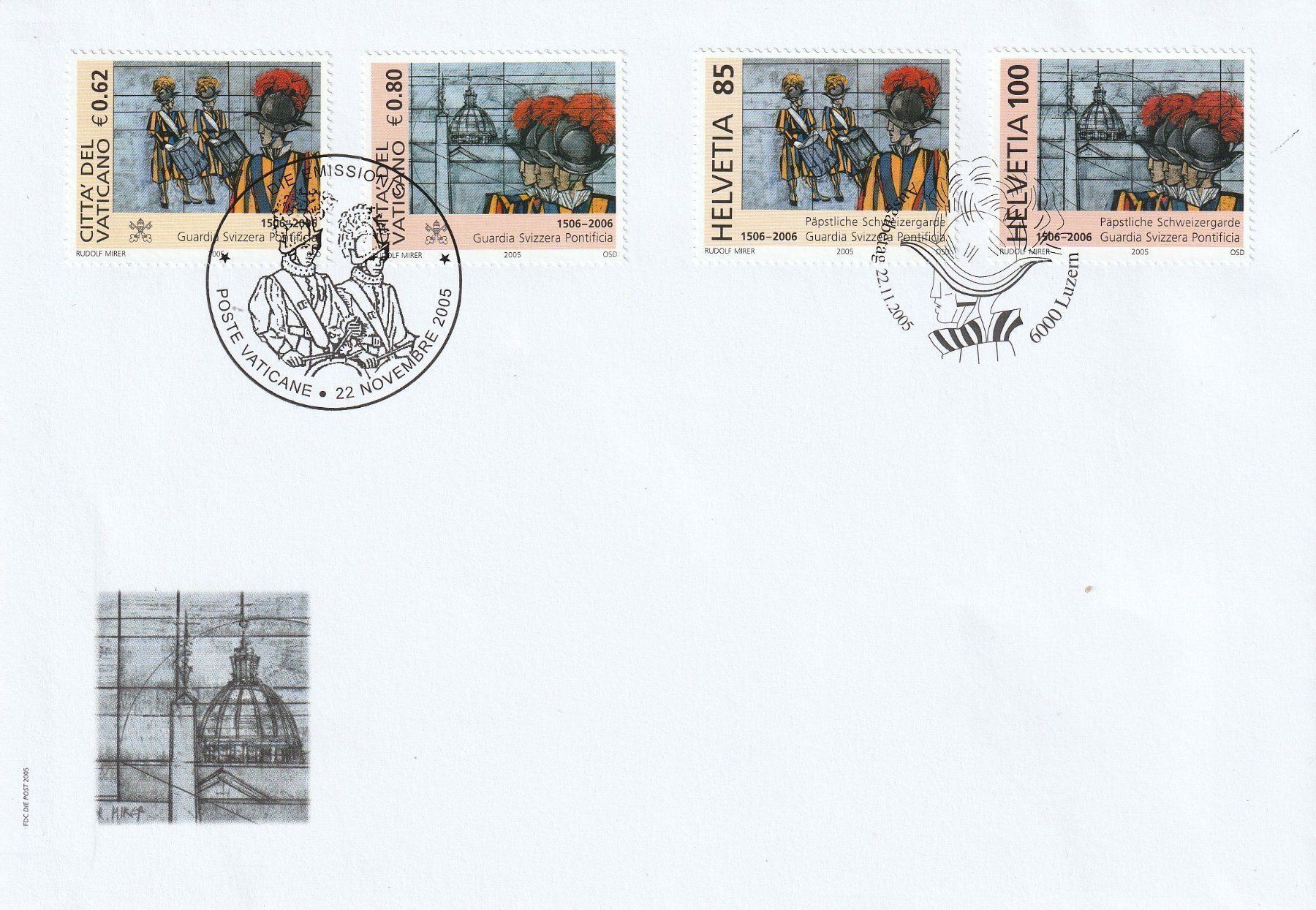 Alle Briefmarken: 2005 Sondermarken Schweizergarde ET gestempelt – Neu und originalverpackt aus Homburg von masina01