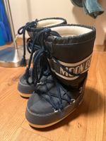 Top Zustand!! Moon Boots Kinder, Dunkelblau (Gr. 27-30)