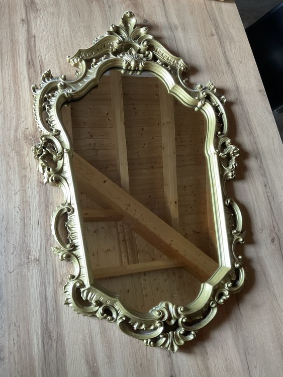 Garanzia 3 Anni HQiJun Specchio Barocco Ad Arco In Oro Antico, 61 X 91 Cm, Cornice In Metallo Con Finitura In Ottone, Specchio Verticale Da Parete Finemente Decorazione Parete Classica