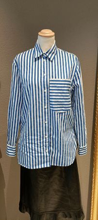 Luisa Cerano oversize Hemd Bluse Gr. 34 blau-weiss gestreift