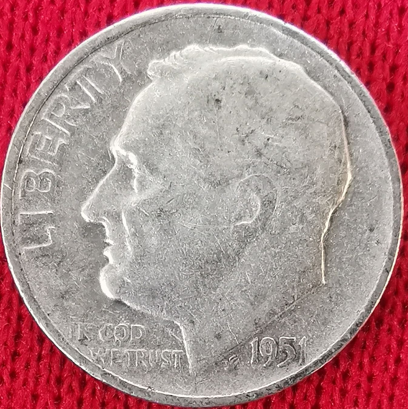Tutti le monete: One Dime Liberty USA 1951 Silber – Usato da Küssnacht am Rigi venduto da Gold_und_mehr