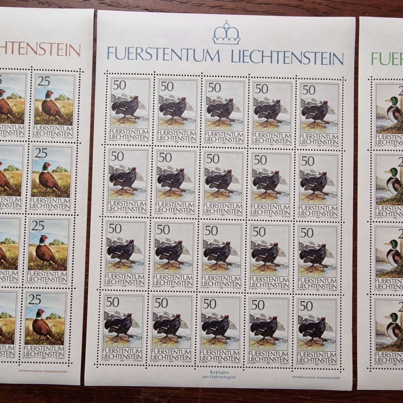 Tutti i francobolli: FL 1990 Serie Bogen "Jagd B-II" postfrisch – Nuovo (secondo la descrizione) da Aesch LU venduto da briefmarken.uray 2