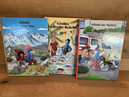 3 Globi Bücher Set, Neu Spital, Yaks und indische Küche