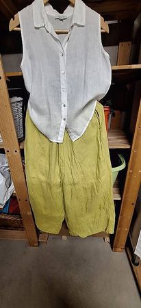 bequeme leichte Sommerhose aus Leinen, Gr. 40 - 42