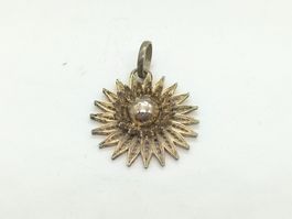 Vintage Anhänger Sonne Filigran Silber-Optik