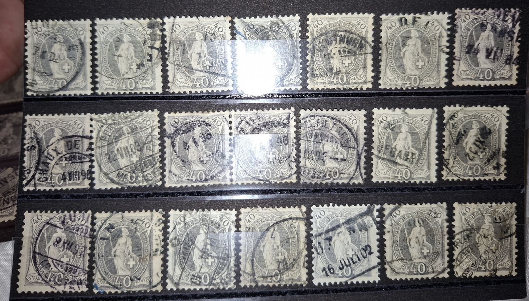 Tutti i francobolli: Stehende Helvetia 40Rp. Werte 70Stk. – Usato da Balgach venduto da SIMEON27 2