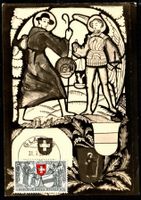 Maximumkarte MK Wappen Glarus B56 Pro Patria 1952 Ersttag