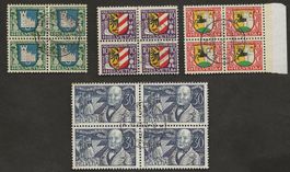 Schweiz Viererblock Pro Juventute 1930 gestempelt