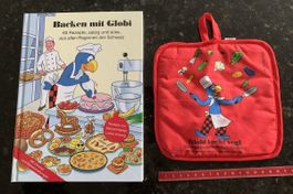 Backen mit Globi Kochbuch und Topflappen Hiltl Set