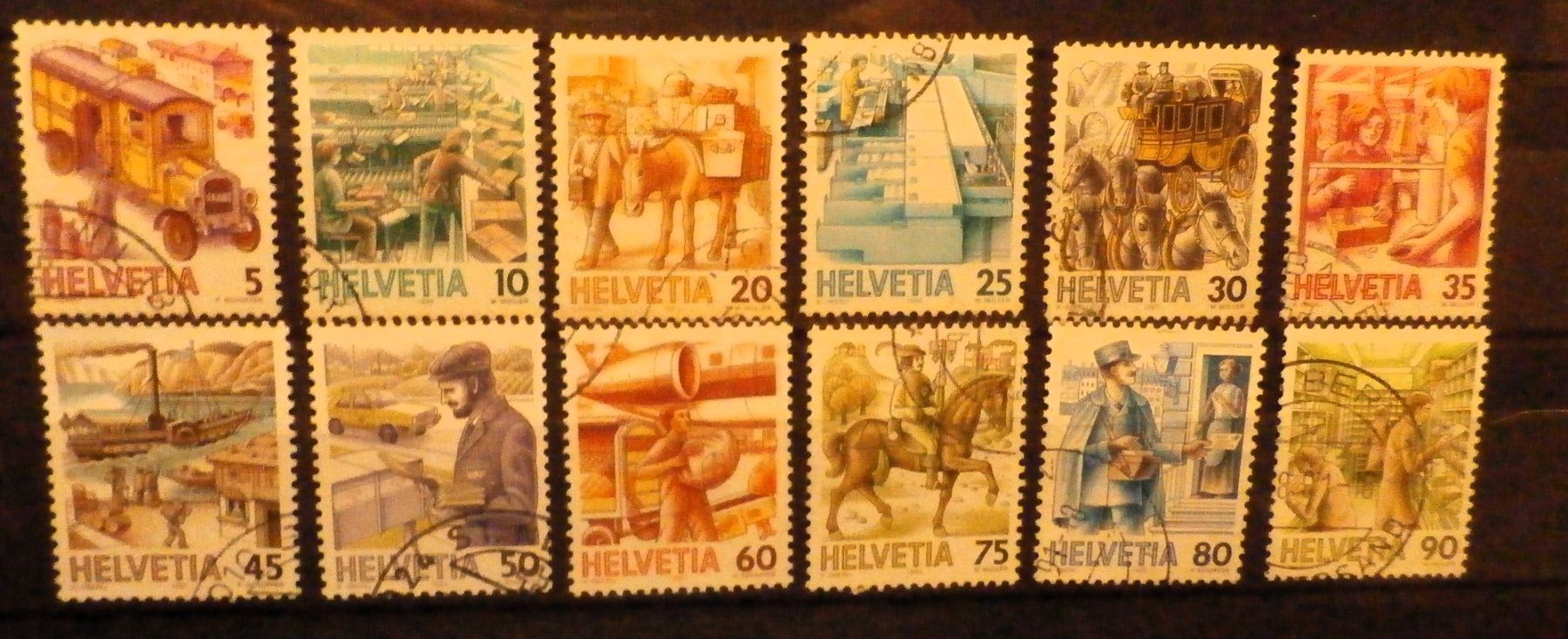 Tutti i francobolli: CH Postbeförderung 1986/89 – Usato da Kehrsatz venduto da Bernherb2