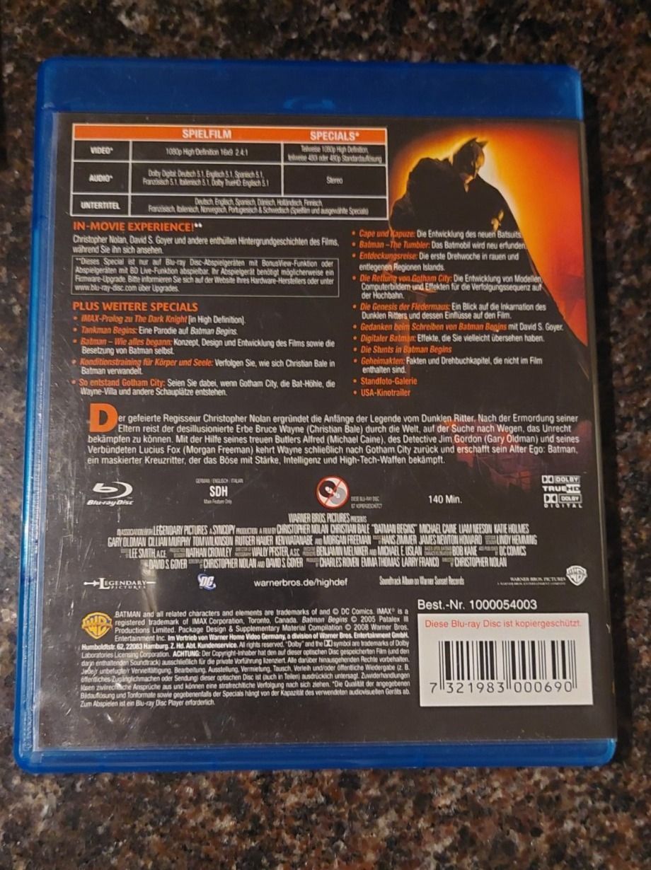 Alle DVDs: Blu-ray Batman begins – Gebraucht aus Erlinsbach von pfunky 1