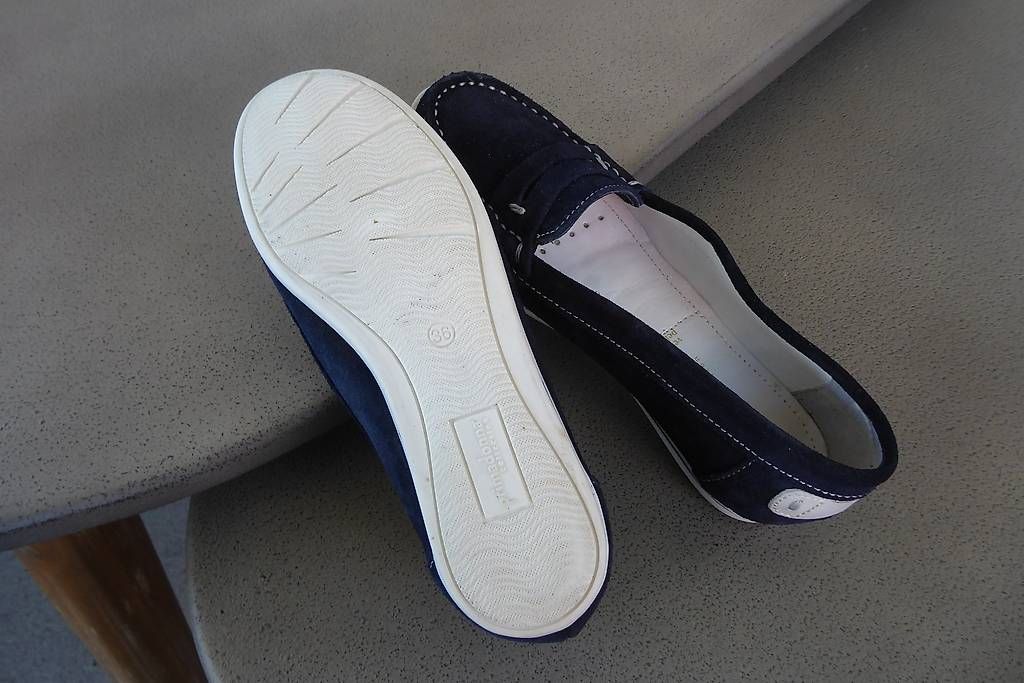 Scarpe da donna: Leder-Ballerinas blau, Gr. 36 – Usato da Rotkreuz venduto da eri_t25d 4