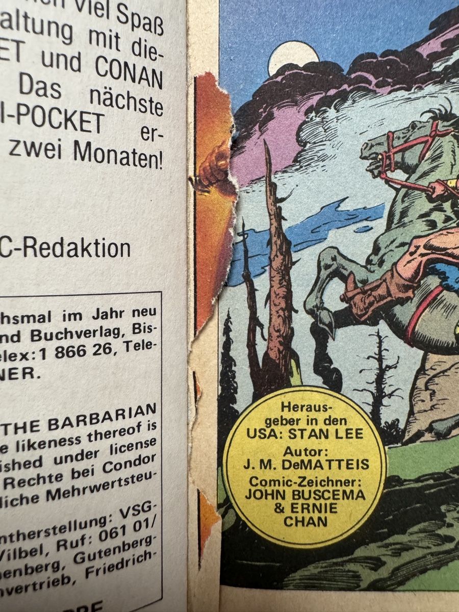 Fumetti: Conan der Barbar Comic-Jahrbuch - Marvel Maxi-Pocket Nr.1 – Usato da Biberist venduto da etesummer 4