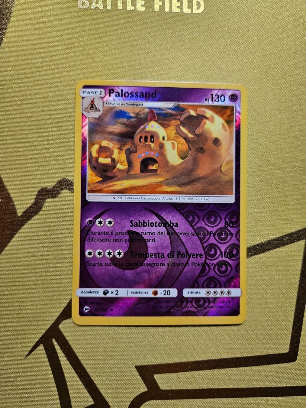 Pokémon Carte collezionabili: Burning Shadows - Palossand – Usato da Bellinzona venduto da Pokemarco