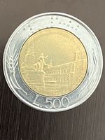 Italie, 500 Lire 1985, testa média & firma piccola