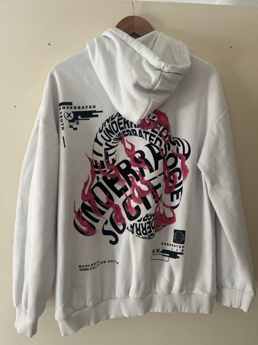 Maglioni & Felpe: Sweat à capuche blanc Underrated Society - Taille L – Usato da Vuiteboeuf venduto da fan_76c9