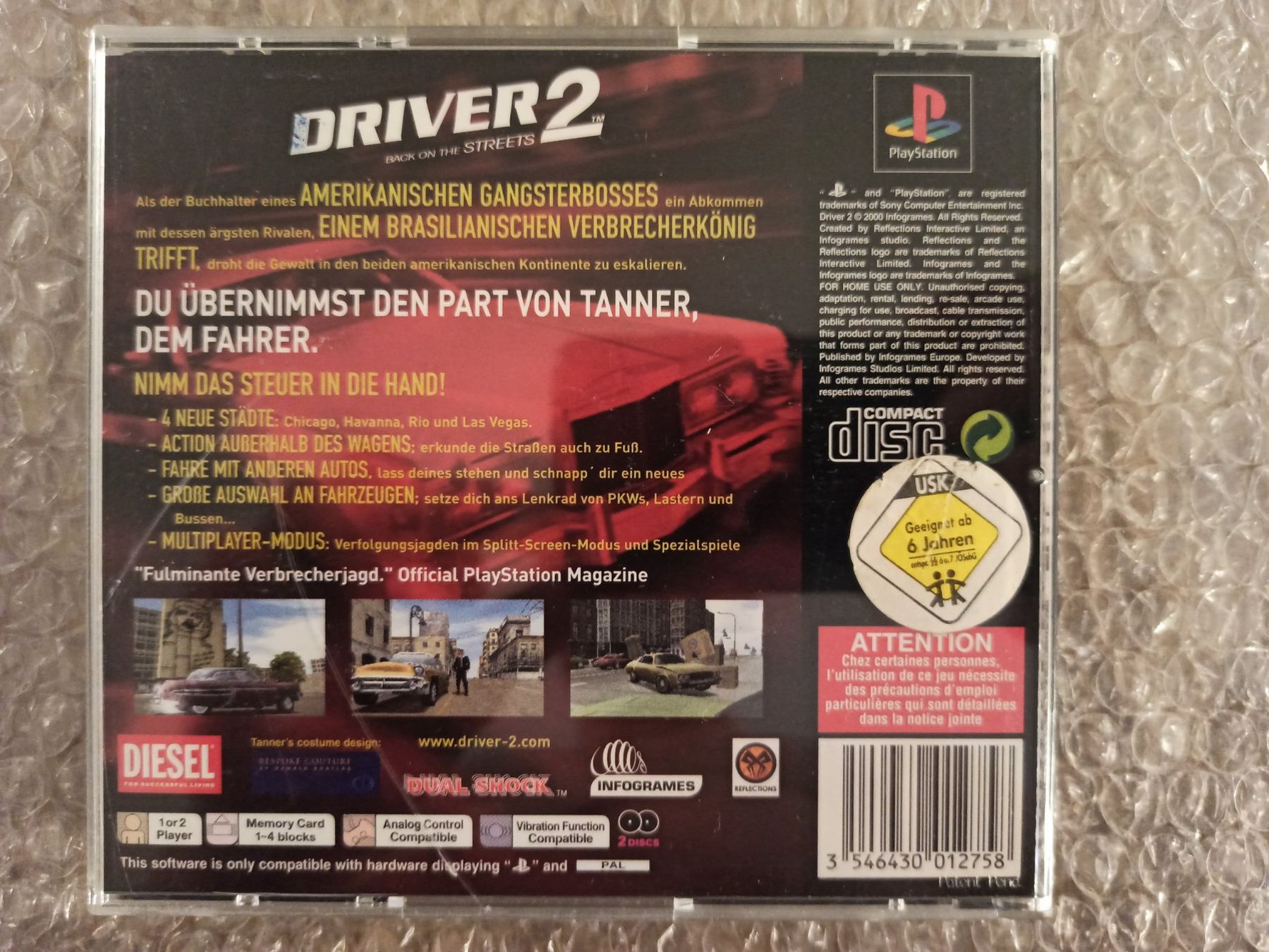 Giochi: Driver 2 Back on the Streets PS1 – Usato da Oberweningen venduto da mar_87mx 1