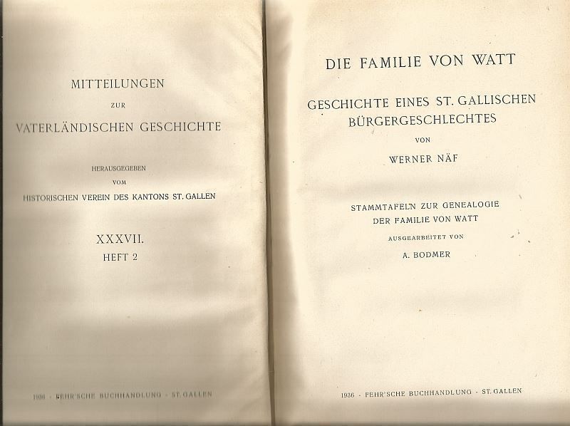 Libri: Die Familie von Watt 1936 – Usato da Bern venduto da Grindelwaldaus