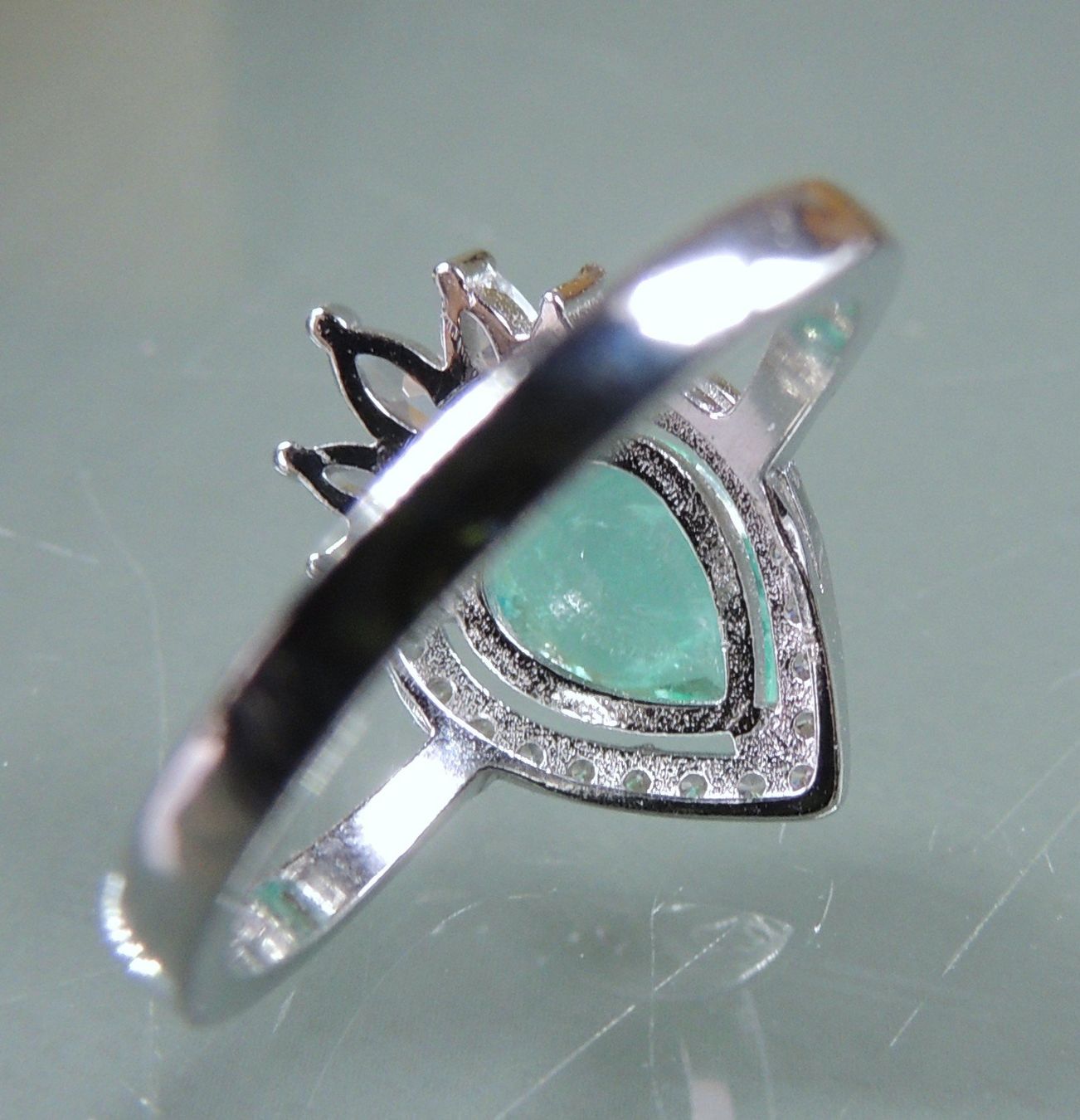 Anelli: Lab grown Smaragd Silber 925 Fingerring – Nuovo e nell'imballaggio originale da Waldenburg venduto da schaller707 5