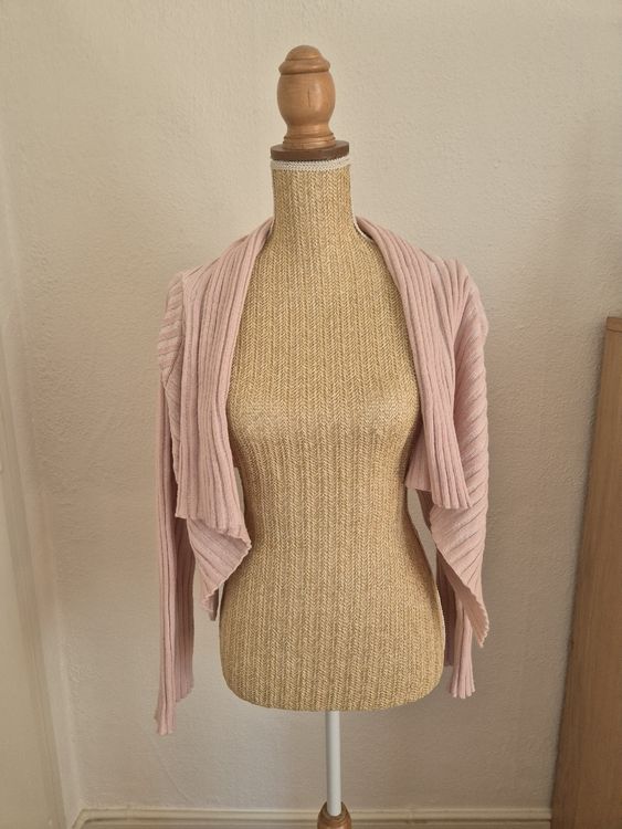 Gilet In Cachemire 100% Crossways - Colore Rosa Pallido - Taglia S - Nuovo Con Etichette