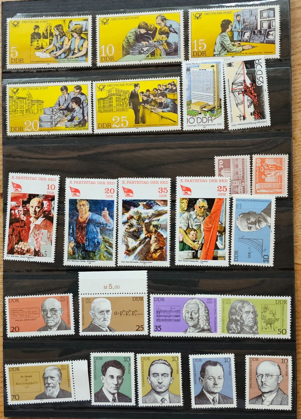 Tous les timbres: DDR postfrische Marken ** ~1981 – Neuf (Voir description) à Les Valettes par Nuba1