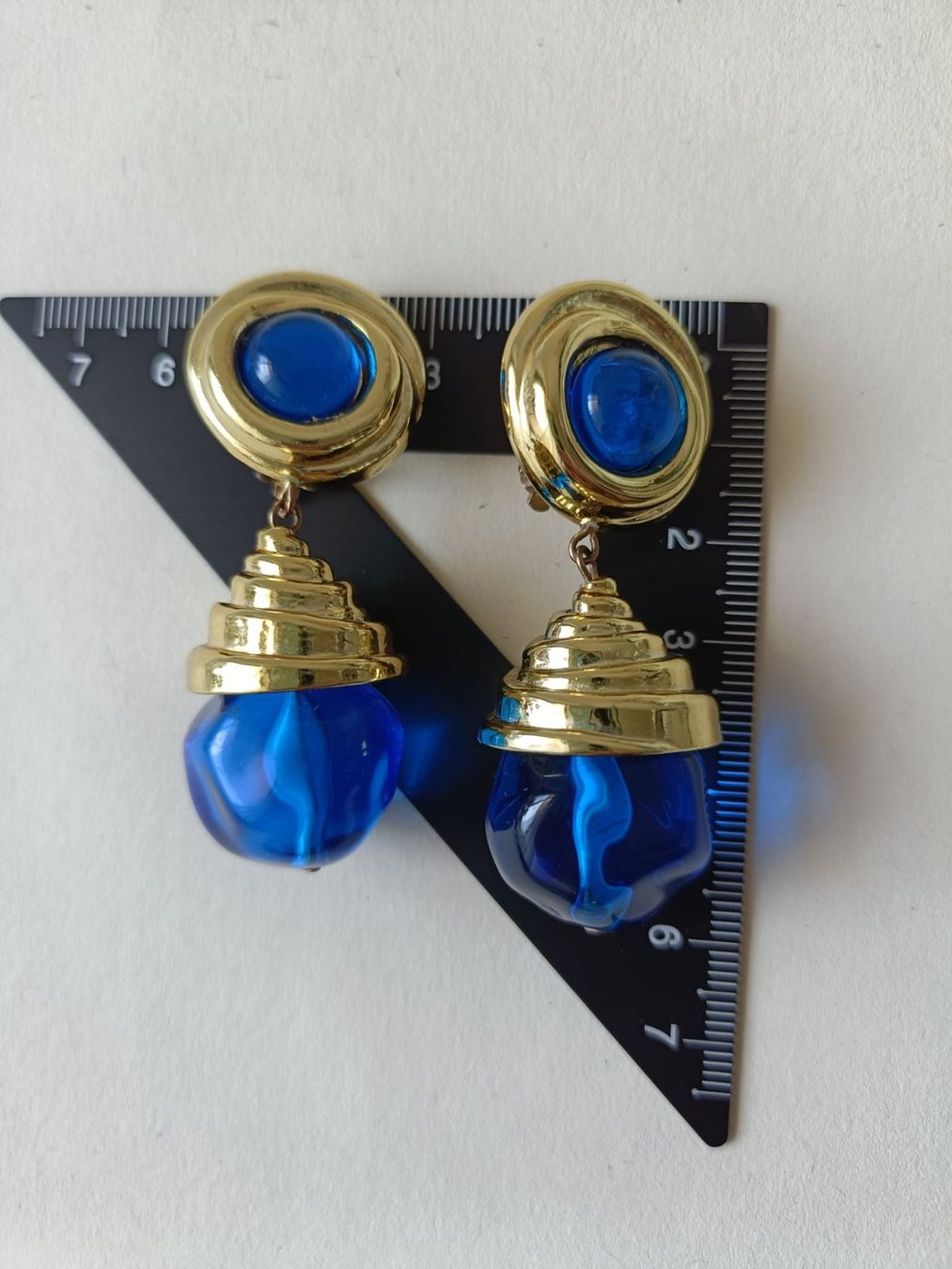 Ohrringe & -stecker: Ohrclips (Blau & Gold) – Gebraucht aus Bern von per_5lv7 5