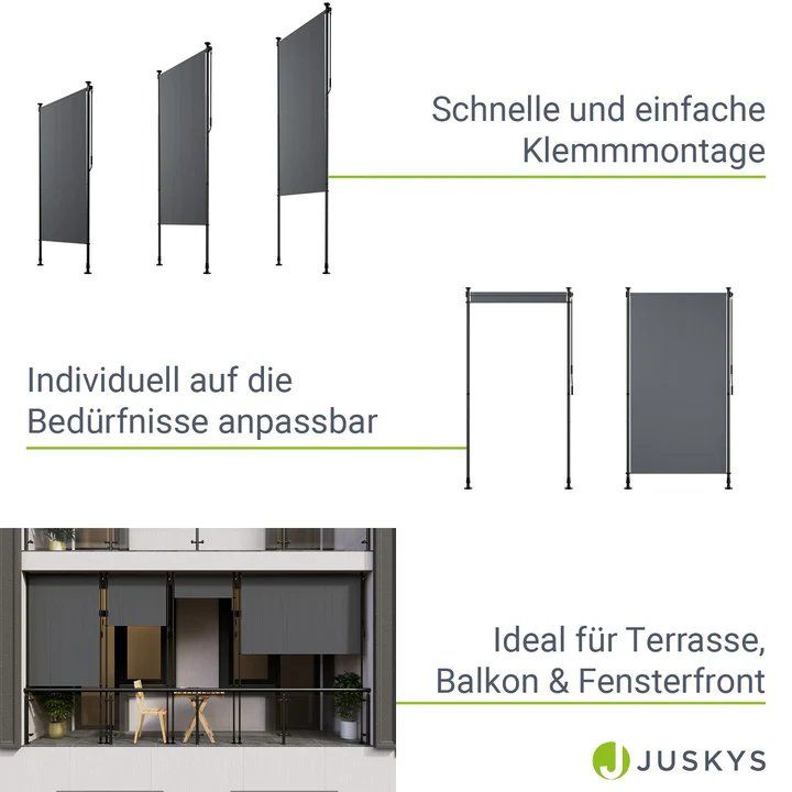 Markisen: Senkrechtmarkise Barbados 100x310 cm Grau – Neu und originalverpackt aus Kreuzlingen von DealBlitz 3