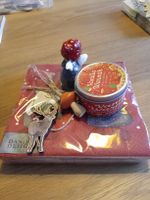 Weihnachtsset Deko Kerze Servietten Zwerg neu