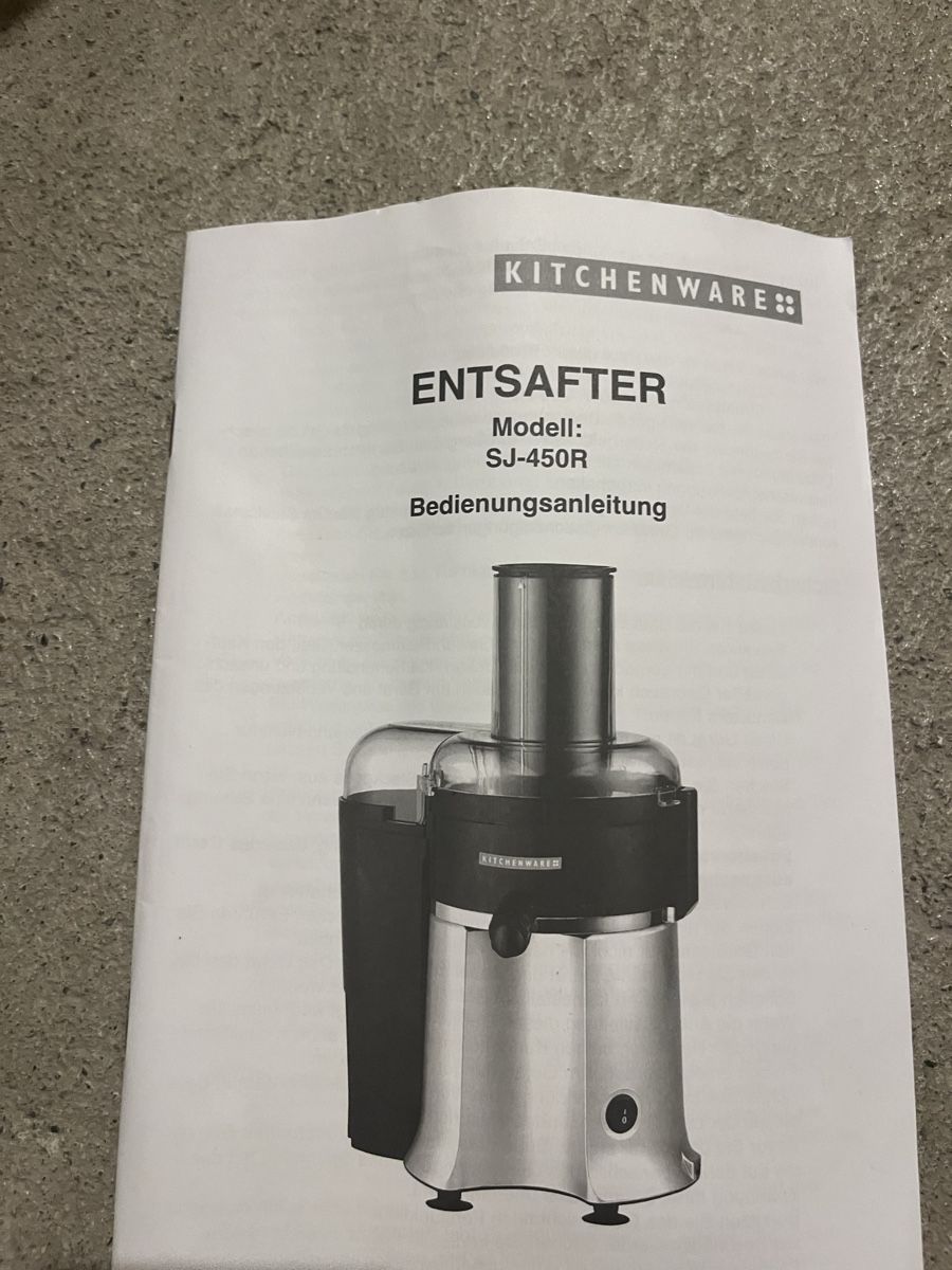 Appareils de cuisine: Kitchenware Entsafter Modell SJ-450R Top Zustand – Neuf (Voir description) à Lausen par annikaa.graf 3