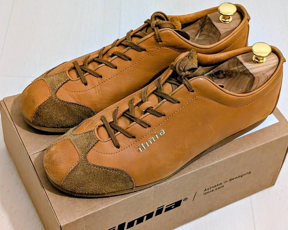Scarpe da uomo: Ilmia - handgefertigte Leder-Sneaker – Usato da Chur venduto da himmel-blau