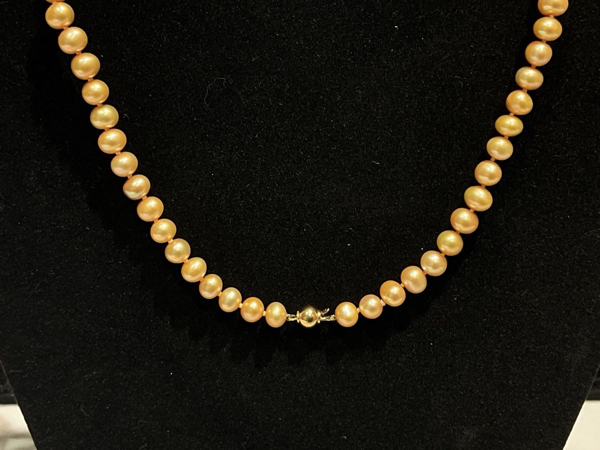 Catenine: Perlenkette Goldfarbend mit 18k Verschluss – Usato da Schaffhausen venduto da glamour-shop 1