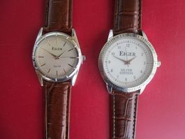2 X Armbanduhren "EIGER" SILVER EDITION + Typ 120 - Unisex
