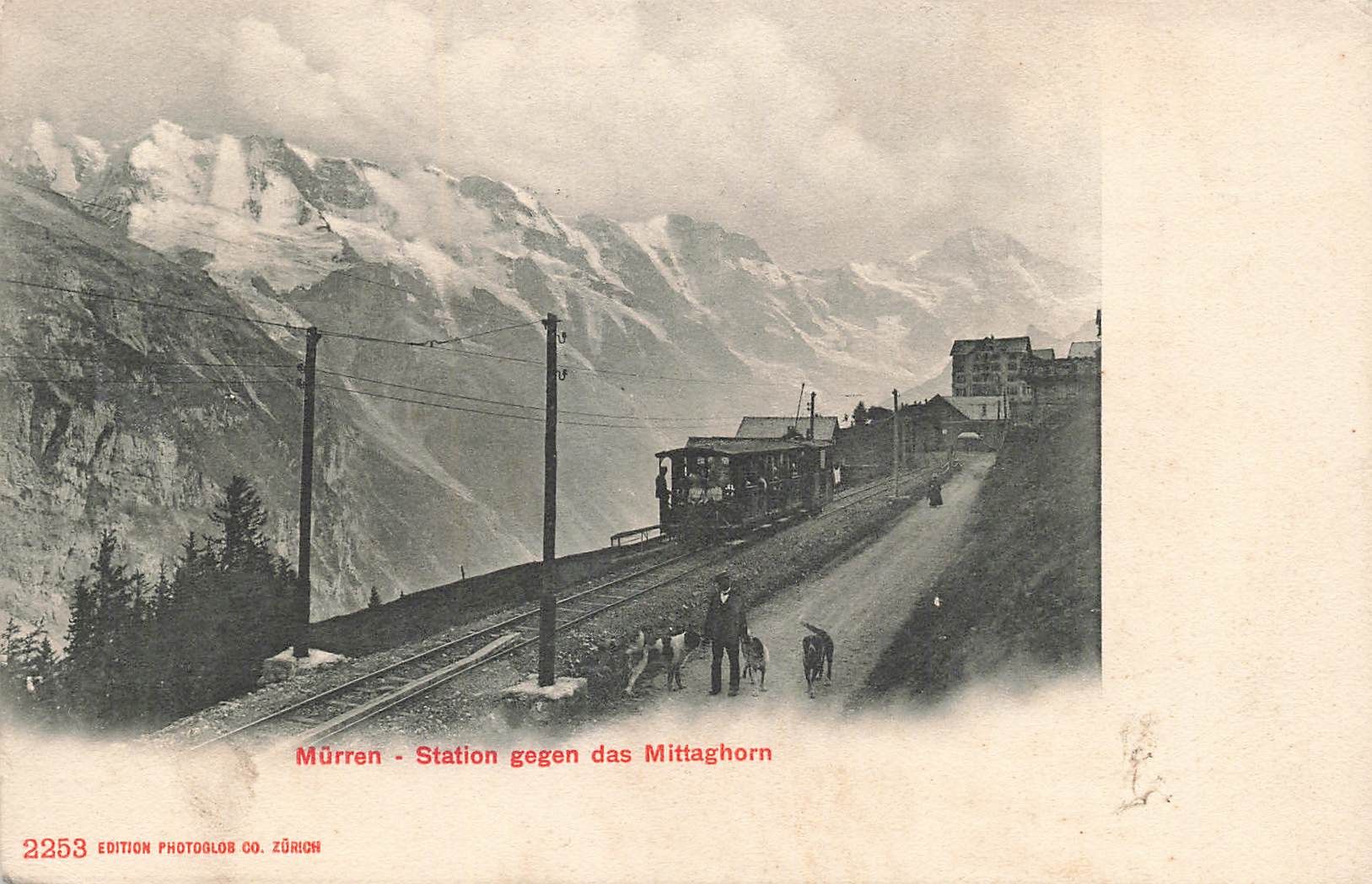 Ansichtskarten: Mürren BE Bahn Station Zug – Gebraucht aus Biasca von Blenio71