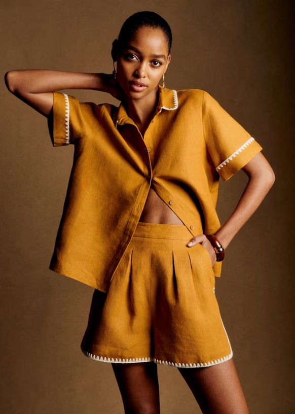 Sezane Hosen: SÉZANE Damen Shorts Leinen Grösse 34 – Gebraucht aus Zollikon von snowflake10- 1