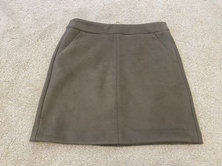 Rock Wildleder Optik Khaki Grau (Gr.34)
