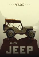 Blechschild-JEEP-WILLYS GET A REAL