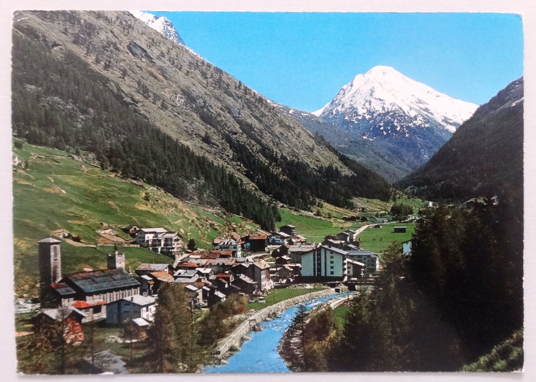 Cartoline postali: Saas-Grund 1559 m, Mittelgrat – Usato da Fétigny venduto da Billy2miny