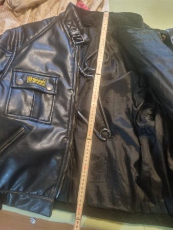 Leder Jacke Grösse L schwarz