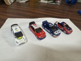 Lot de 4 voitures miniatures rallye Majorette