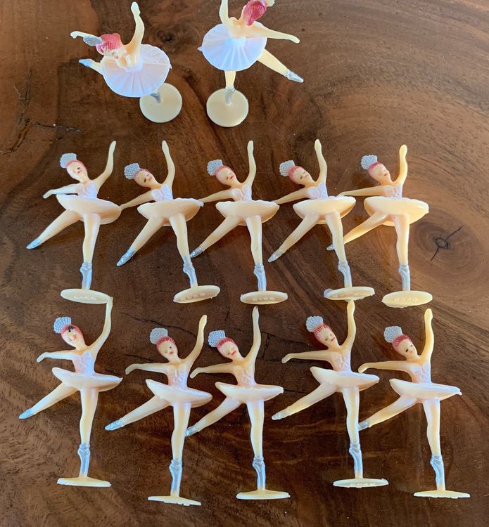 3 Ballerina-Kuchenaufsätze – Rosa, Aus PVC, Für Ballett-Party, Geburtstag & Deko