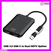 USB 3.0 USB-C auf Dual-HDTV-Splitter-Erweiterungsdisplay-Ada