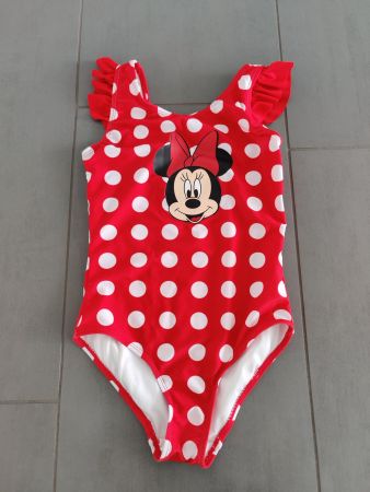 Disney Minnie Mouse Badeanzug Mädchen Gr. 128 / 6–8 Jahre