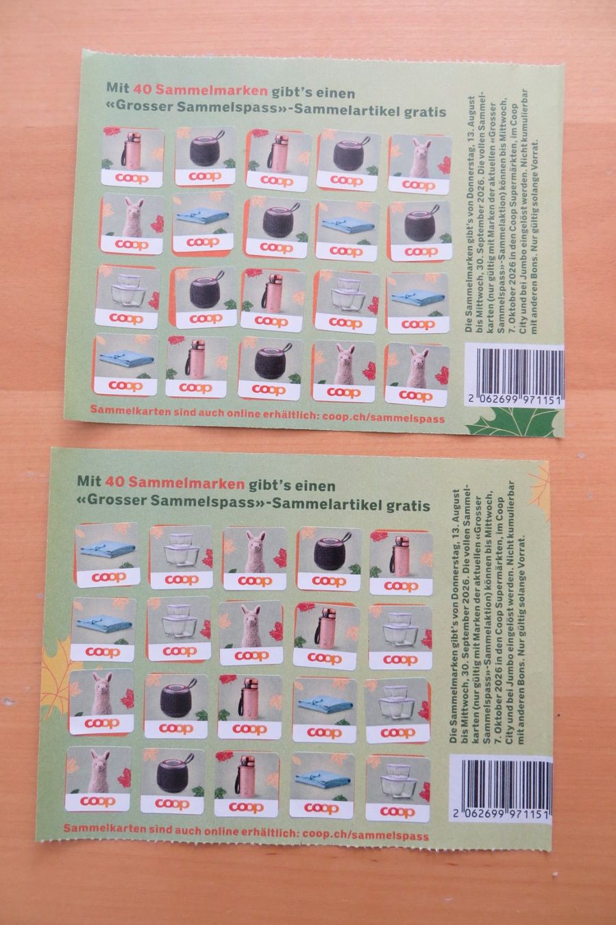 Coop Raccolte di bollini & punti: Coop Sammelspass - 2 volle Karten – Usato da Brugg AG venduto da Finlandia 1