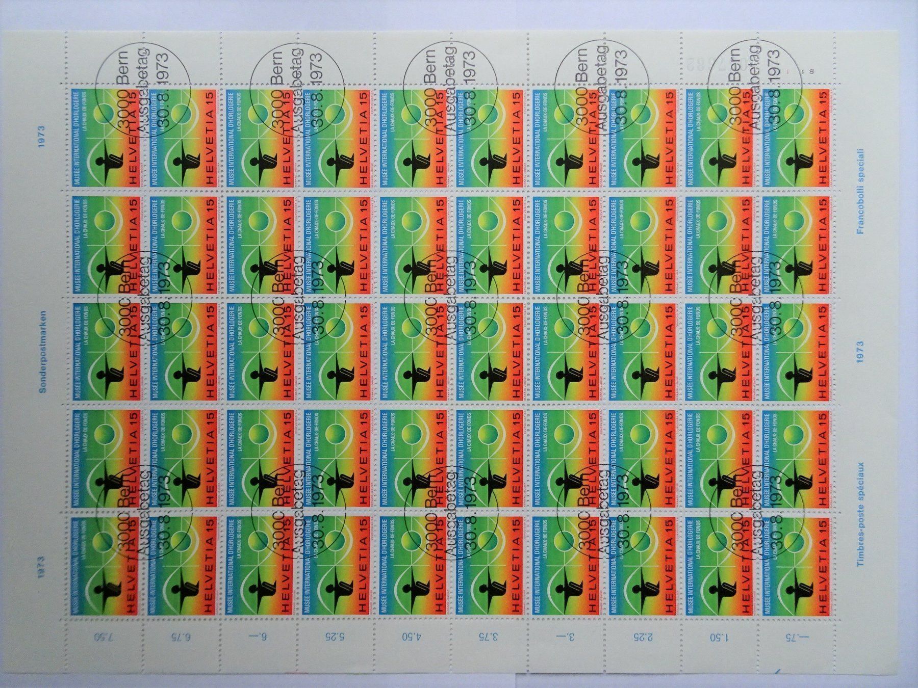 Tous les timbres: 1973 – Neuf (Voir description) à Aadorf par Chnorli-Furz
