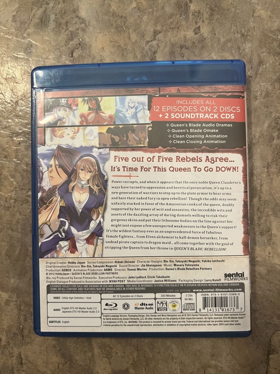 Tutti i DVDs: Queen's Blade Complete Collection Anime Bluray – Usato da Ringgenberg BE venduto da Republic_Of_Gamers 1