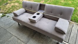 Schlafsofa Poly mit Getränkehalter