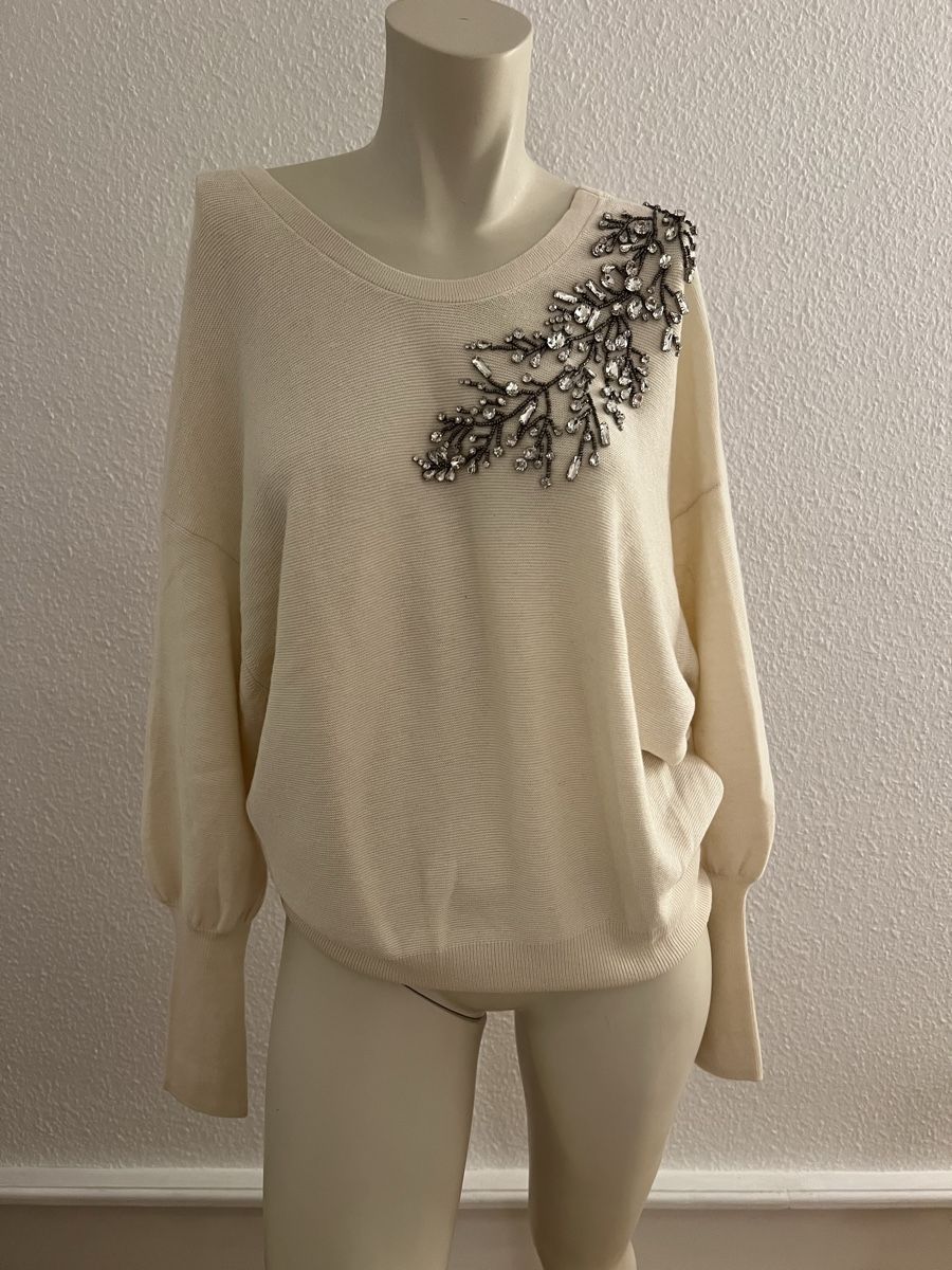 Ba&Sh Maglioni & Felpe: Festlicher ba&sh Pullover mit Strassapplikation Gr.S – Usato da Basel venduto da Bettybooo